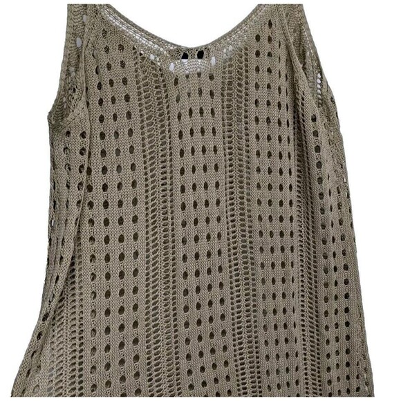 Shein Slip Dress Medium Beige Knit Cover-up Spaghetti Straps Circles Bubbles M - Picture 8 of 9